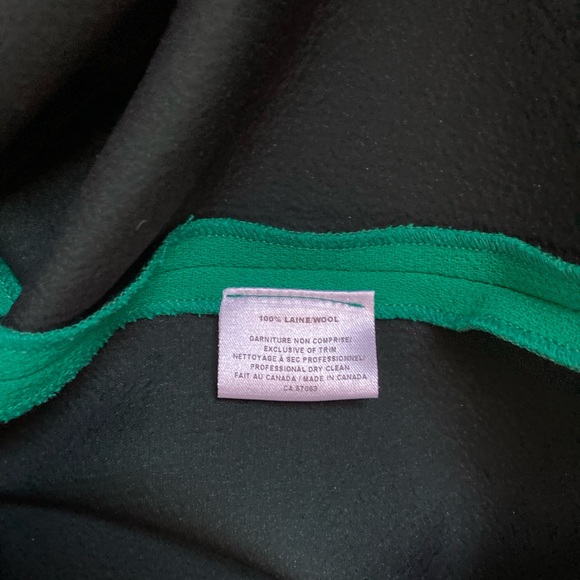Jewel Tone Emerald Wool Crepe Dress by Editions des Robes - Picture 6 of 7